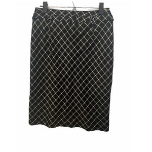 Antonio Melani black & white silk skirt 2